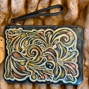 Patricia Nash Leather Cassini Wristlet